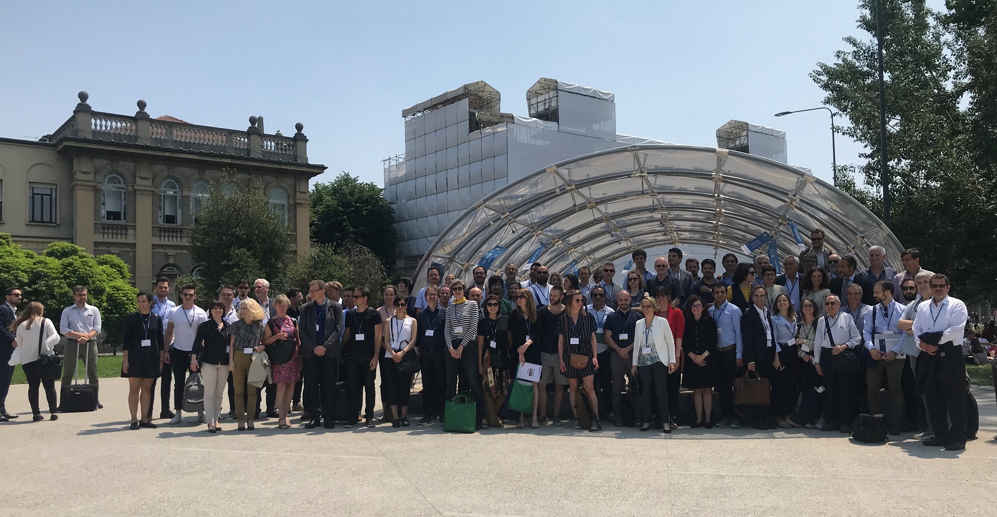 participants in front of pavilion small