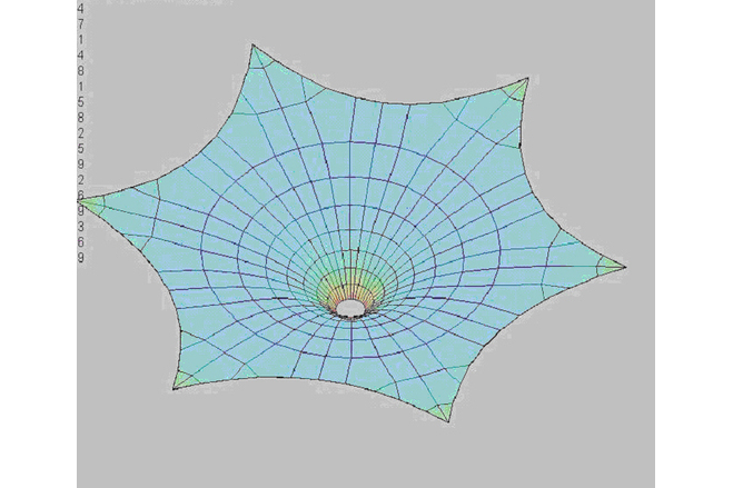 Chalice stresses during form finding 2