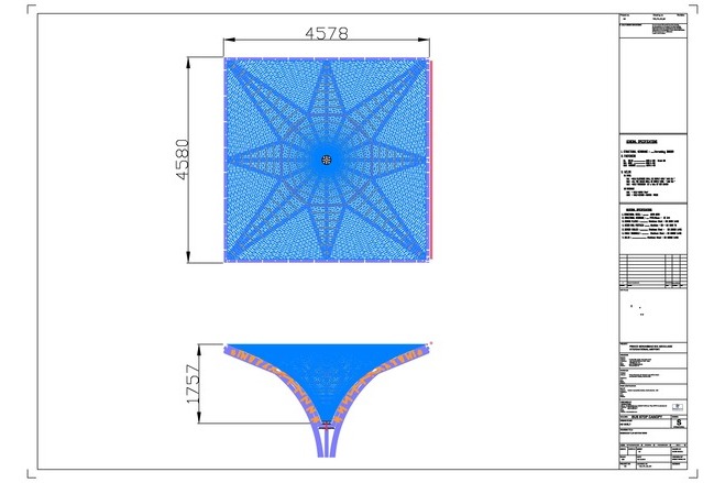 Bus stop canopy drawing