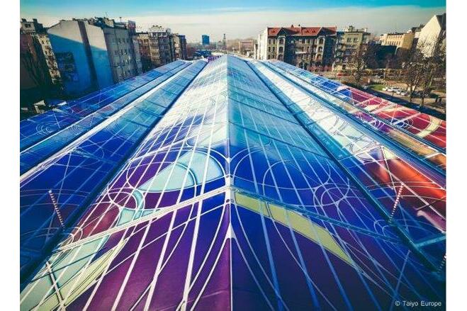 LODZ Tramstattion ETFE - Membrane view