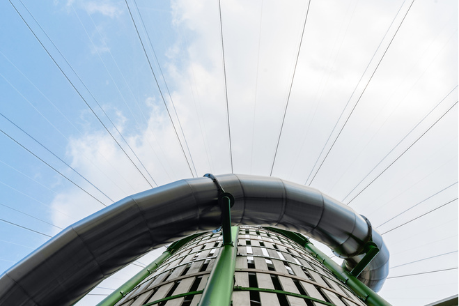 ETFE cushion with cable net